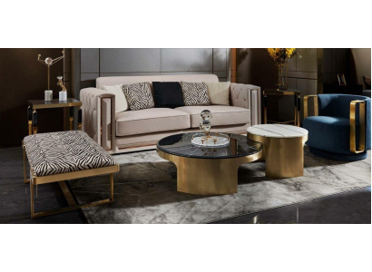 Taburete de cebra sala de estar acero inoxidable Nuevo Diseño moderno Muebles de lujo