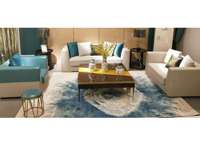 Grupo de sofás 3+2+1 Set Mesa de centro Sofá de diseño Sofás Sofá de cuero Sofá de salón