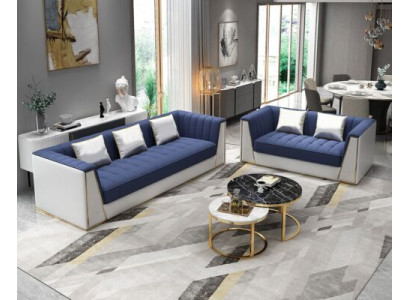 Sofá de diseñador conjunto de lujo Sofá Couch Polser Set Conjunto 3 2 plazas 2 piezas.