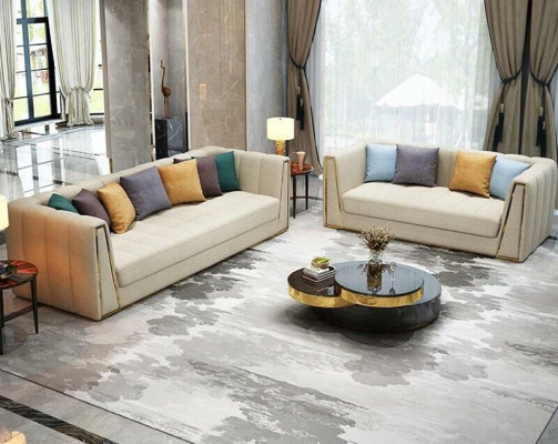 Conjunto de sofás sofá de diseñador sofá de cuero 3-2-1 asientos sofá moderno decorativo.