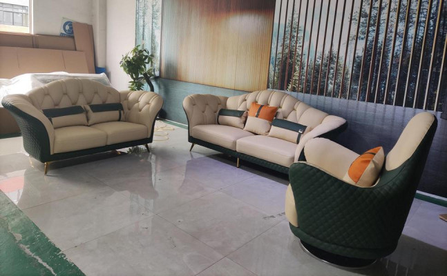 Chesterfield set de salón de muebles tapizados de 3 piezas. Sofá de cuero a estrenar.