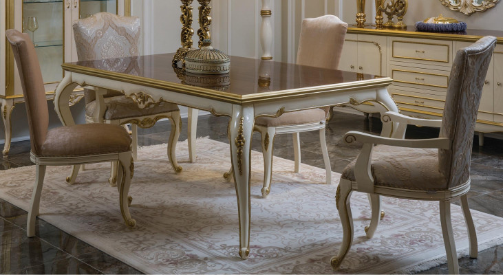 Mesa de comedor francesa mesa de comedor clásica barroca rococó nueva.