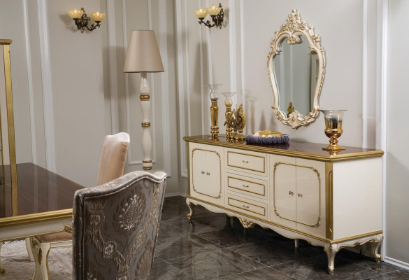 Mesa de comedor francesa mesa de comedor clásica barroca rococó nueva.