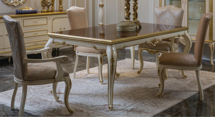 Mesa de comedor francesa mesa de comedor clásica barroca rococó nueva.