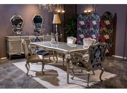 Mesa de comedor de lujo, mesa de comedor, mesa de madera, mesas de estilo art déco.