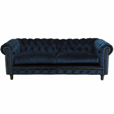 Sofá de diseño de cuero - Chesterfield, tapizado, tres plazas, 220 cm.