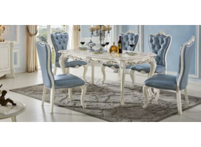 Conjunto de sillones y sillas 6X set de sillas de lujo para comedor, grupo de muebles de madera maciza.