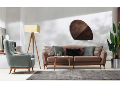 Conjunto de sofá de lujo 4+1 asientos en tela para sala de estar mobiliario de diseño.