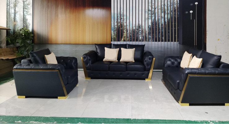 Chesterfield Juego de sofás de 3+2+1 piezas para sofá muebles sofá set de sofás de 3 piezas