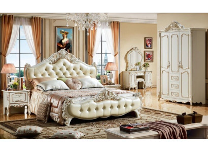 Dormitorio Conjunto de muebles Cama + 2x mesitas de noche Armario Armario 3 piezas
