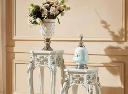Soporte para flores Soporte clásico Base de sala de estar Mesa auxiliar de pedestal
