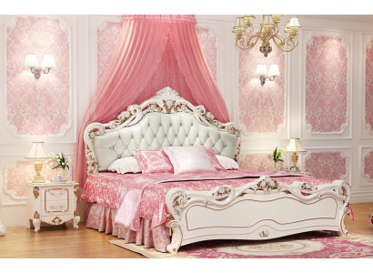 Sofá Chesterfield Cama real Cama doble Muebles de dormitorio 3 piezas