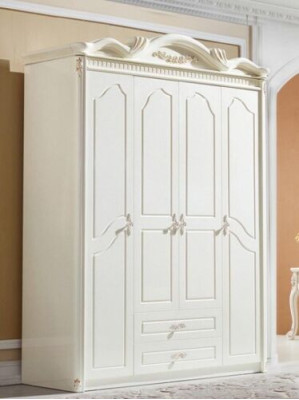 Clásico armario de ropa blanco armario armarios dormitorio madera nuevo