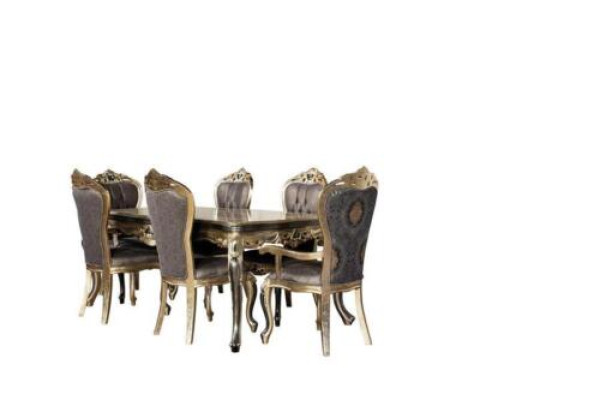 Clásica mesa de comedor Mesa de estilo barroco Mesas de comedor Mesa de madera 208x108 cm.
