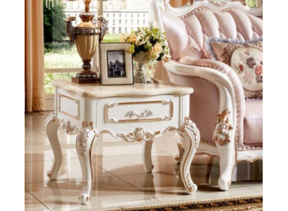 Mesa auxiliar Mesas Sala de estar Lujo Blanco Mesa Muebles Mesa de centro Nuevo