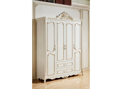 Armario blanco Diseño elegante del dormitorio Muebles clásicos de lujo
