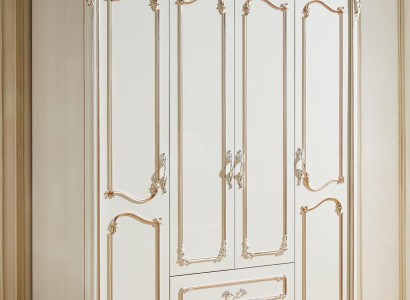 Armario blanco Diseño elegante del dormitorio Muebles clásicos de lujo