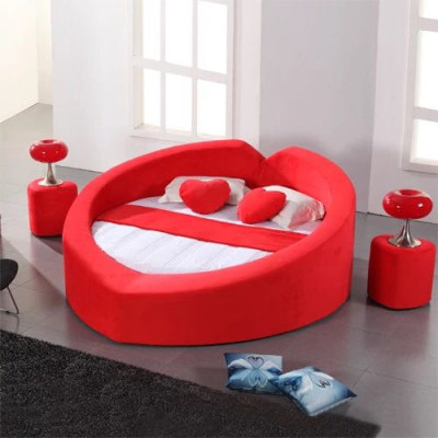 Cama de diseñador en forma de corazón Cama de luna de miel Cama de lujo Estructura de cama Burdel