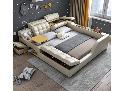Cama doble tapizada dormitorio 180x200cm cama multifuncional camas
