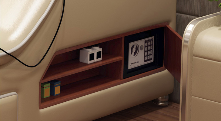 Cama multifunción con caja fuerte, función de calefacción, puerto USB y sonido. Cama doble nueva.