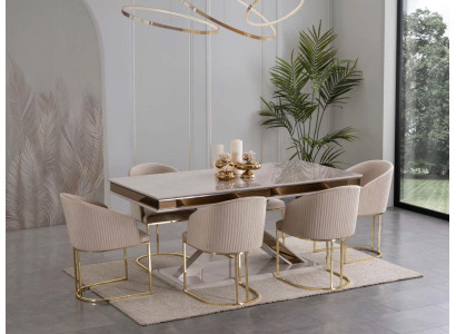 Juego de comedor conjunto Grupo de comedor Mesa de comedor con 4 sillas con respaldo Conjuntos de sillas