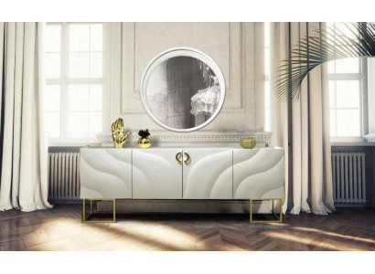xxl Aparador de lujo Sideboard armario con espejo 220cm Lowboard cómoda