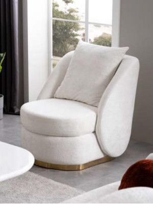 Silla giratoria Silla Sillas Sillón de TV Blanco Terciopelo Tela Textil Nuevo