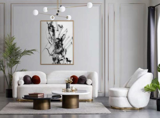 Silla giratoria Silla Sillas Sillón de TV Blanco Terciopelo Tela Textil Nuevo