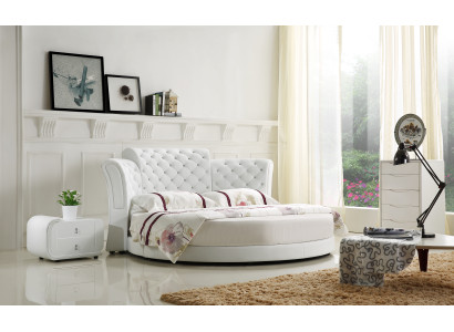 Chesterfield cama redonda muebles de cama tapizados muebles de dormitorio cama de cuero hotel