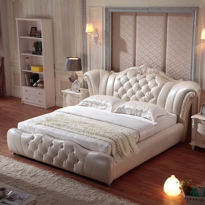 Diseño de cama Chesterfield en textil de terciopelo acolchado para hoteles.