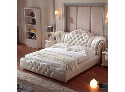 Diseño de cama Chesterfield en textil de terciopelo acolchado para hoteles.