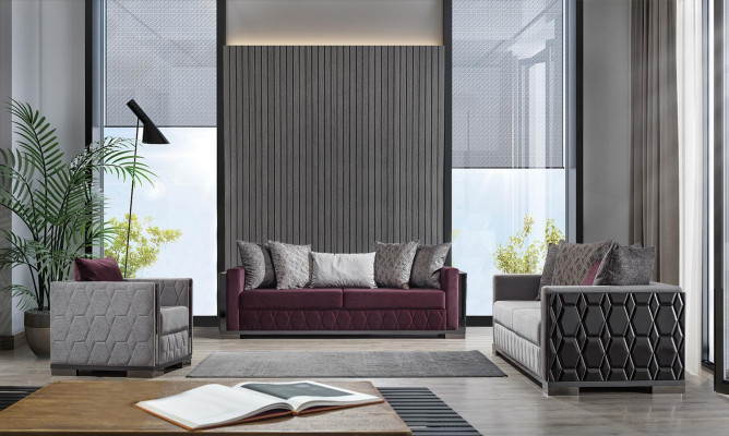 Conjunto de sofás de lujo 3+3+1 plazas Grupo Sofá Asientos Sofás de salón