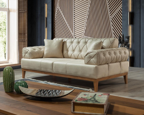 Conjunto de sofás sofá silla Sofá de tres plazas más un sillón beige