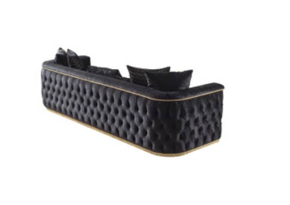 Sofá de tres plazas Sofás de 3 plazas Sofás tapizados Chesterfield con textil