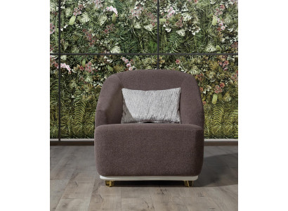 Silla individual de un asiento sofá sofá muebles de sala de estar de metal con textil