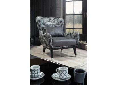 Sillón de sala de estar con tapicería de asiento de diseño moderno estilo serpiente.