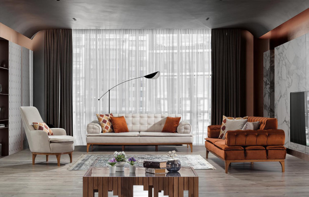 Conjunto de sofás, sofá de 3 plazas + 3 plazas + 1 sillón, grupo de 3 piezas. Muebles sofás sillones nuevos.