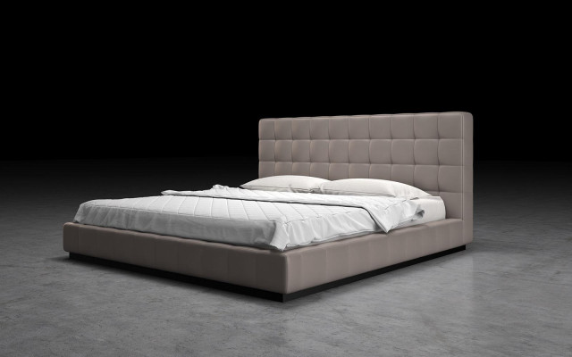 Moderna estructura de cama de lujo para habitaciones de hotel diseño de cama de cuero.