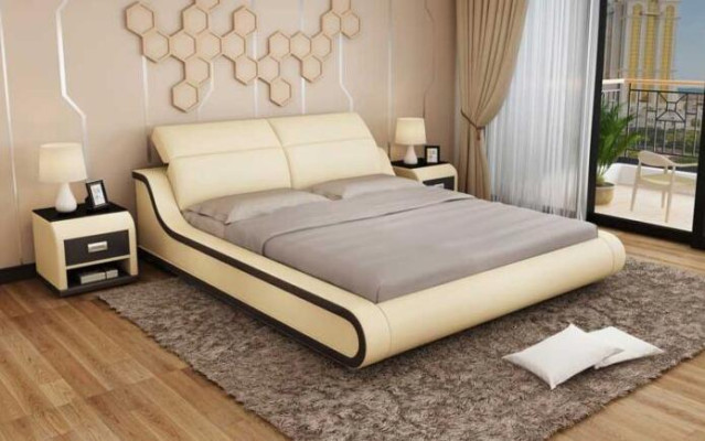 Diseño de dormitorio 180x200 Nuevos muebles de lujo modernos Camas Acolchadas