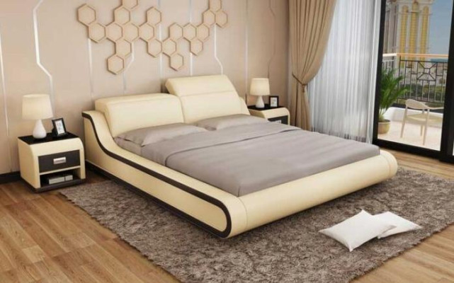 Diseño de dormitorio 180x200 Nuevos muebles de lujo modernos Camas Acolchadas