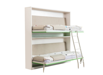 Cama doble que ahorra espacio, literas, armario, cama alta, cama de pared nueva.