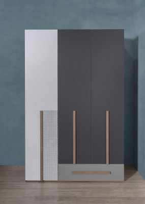 Armario estilo moderno, armarios, estantería, armario ropero para habitación juvenil de madera.