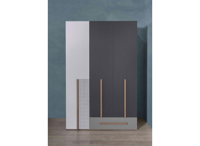 Armario estilo moderno, armarios, estantería, armario ropero para habitación juvenil de madera.