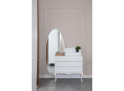 Cómoda con espejo Muebles juveniles Diseño Nuevo Madera Color blanco