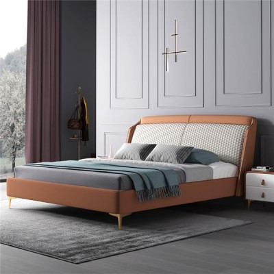 Cama Acolchado Diseño Lujo Doble Hotel Matrimonial Dormitorio Cuero 180x200cm