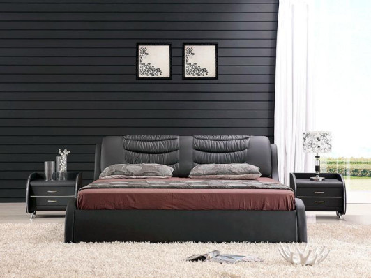 Cama de diseño, cama de habitación, camas de cuero, hotel de lujo, tapizado italiano