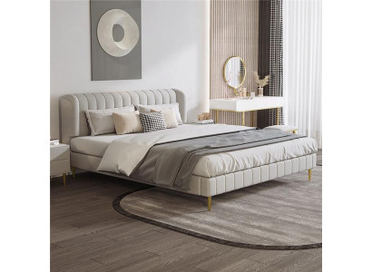 Camas Habitación doble de lujo Cama Chesterfield de diseñador Cuero Hotel