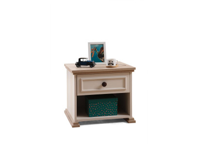 Diseño de muebles modernos Mesita de noche Niño Auxiliar Habitación juvenil Beige Madera