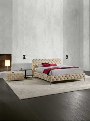 Cama Chesterfield camas de lujo marcos de cama de madera muebles diseño moderno estructuras de cama