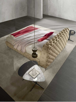Cama Chesterfield camas de lujo marcos de cama de madera muebles diseño moderno estructuras de cama